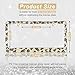 Amiss Bling License Plate Frame for Women, 1Pack Rhinestone Handcrafted Crystal Premium Stainless Steel, Stainless Steel Car Decorative Accessories with Diamond Sparkle Glitter Caps (Leopard Print)