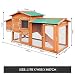 SoulItem Gallinero grande, 150 cm Gallinero Conejo Jaula Gallina Casa de madera...