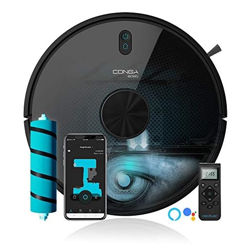 Cecotec Robot Aspirador y fregasuelos Conga 6090 Ultra, Láser, Tecnología ciclónica, Aspira, Friega, Barre y Pasa la mopa, RoomPlan, Sensor óptico, App, 10000 Pa, 10 Modos Limpieza, Asistente Virtual