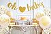 Gold Baby Shower Decorations |''OH BABY'' & 9pcs Balloons with free Monthly Milestone Photo Banner Garland | Perfect for Newborn, Pregnancy Announcement, 1-Year-old Celebration and Reveal Party
