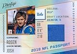 Josh Rosen Player Worn Jersey Patch Football Card (UCLA Bruins) 2018 Panini Prestige Rookie Passport #PPJR - Unsigned College Cards