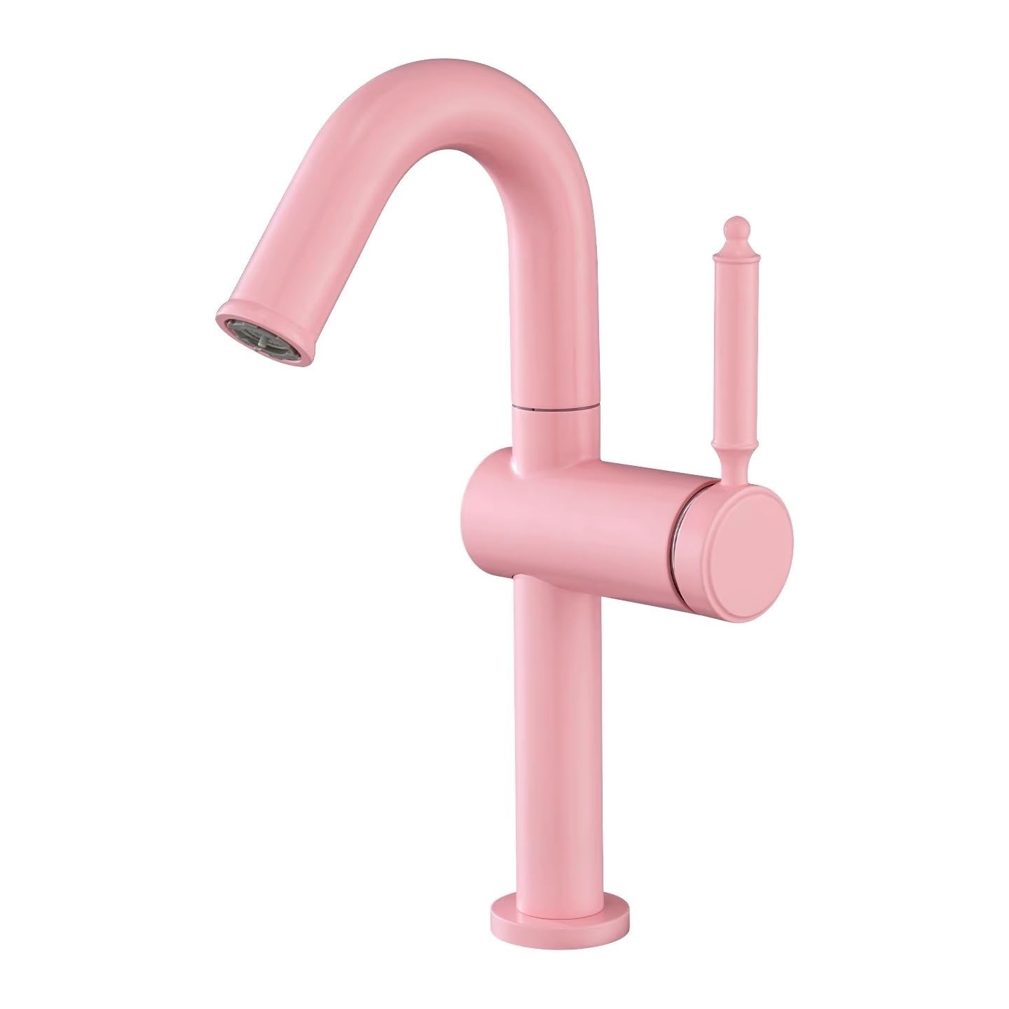 Mitigeur lavabo rotatif bicolore VELORE blanc et rouge à rotation fluide pour salle de bain