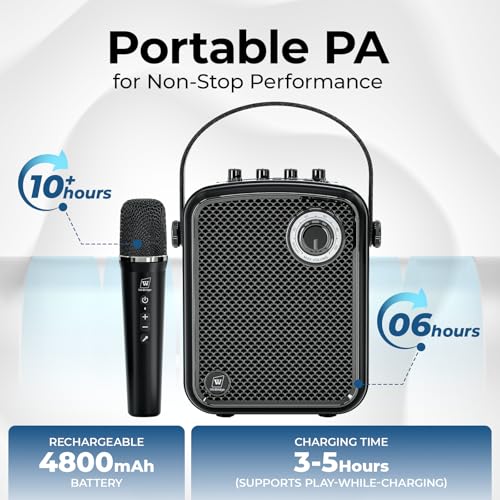 Amplificateur de voix Bluetooth 5.3 multi-usage guitare et karaoké