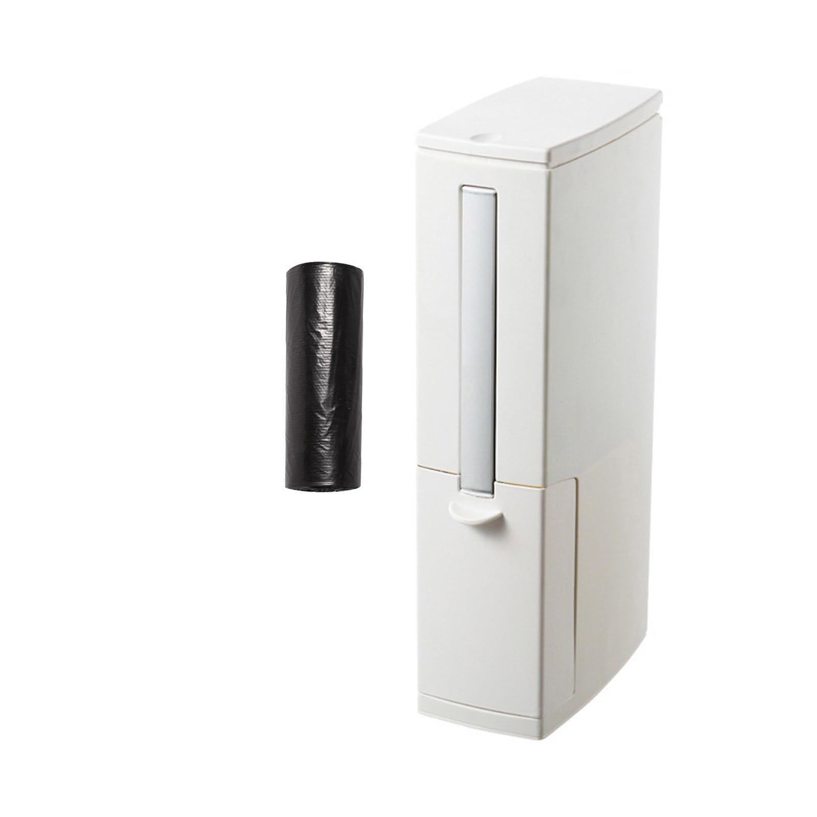 Tsophreniq Bathroom Trash Can Push Top Waste Bin for Bathroom for Efficient Storage & Cleanliness with Toilet Brush and Holder Waste Bin