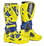 Toe area coperta con un rinforzo in plastica e SRS suola – Suola sistema compatibile con suola E1 sole (suola Enduro) e SMS (sostituibile per Supermoto)