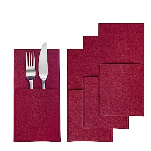 Westmark Bestecktaschen Cozy – Set aus 4 Besteckhaltern, edle Besteckhüllen als Tischdekoration, ideal für Esstisch Zuhause oder Gastronomie –...