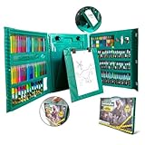 Estojo de pintura 208 peças Dinossauro maleta escolar completa