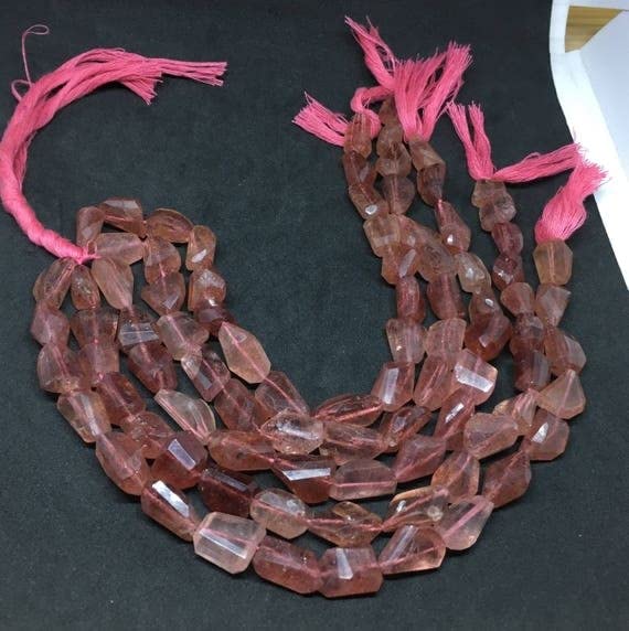 Quartz fraise pour créer vos bijoux bohèmes chic en perles naturelles