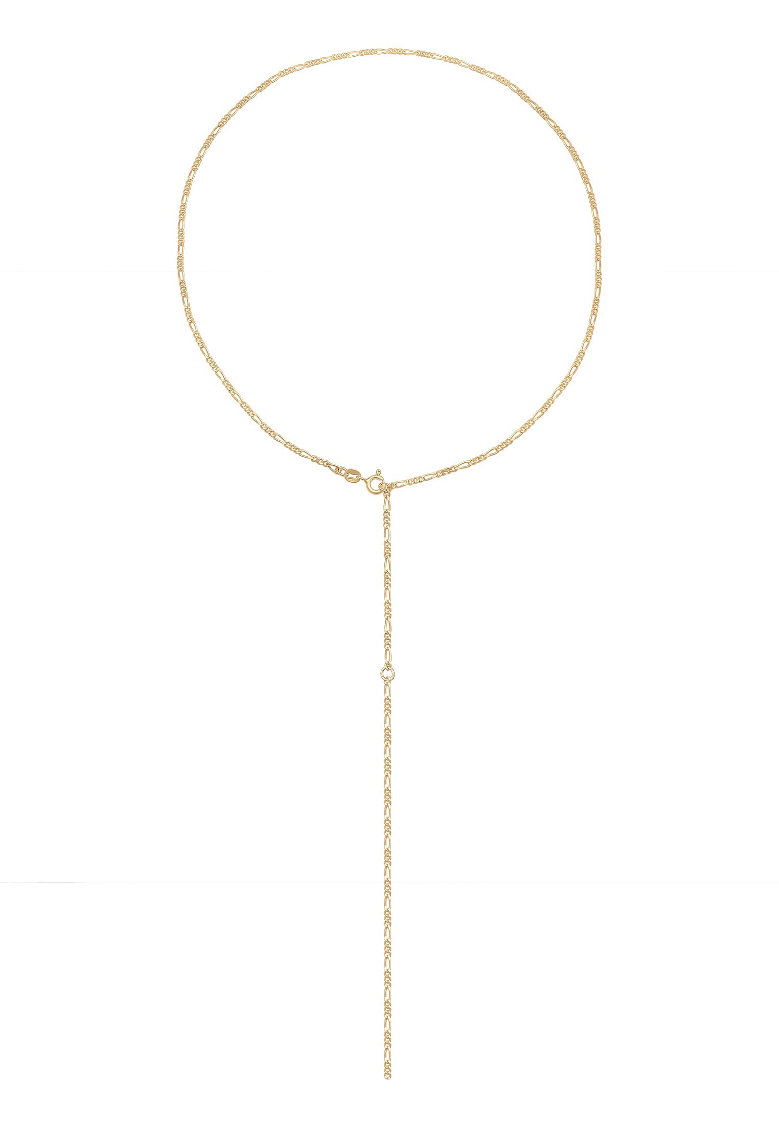 Elli Halskette Damen Figaro Y-Kette Trend Verstellbar 925 Silber