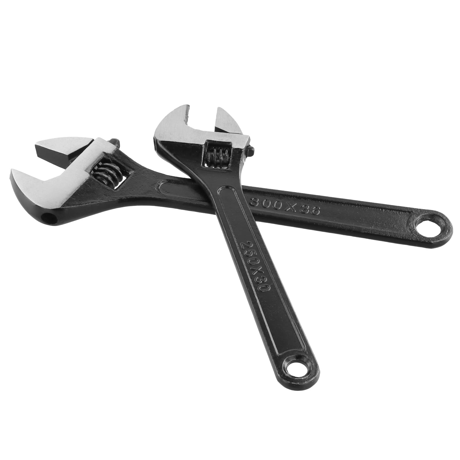 HOIGON Set di 4 chiavi regolabili nere, 6 8 10 10 12 pollici resistenti chiavi a mezzaluna con ganascia larga e impugnatura ergonomica per la manutenzione della macchina