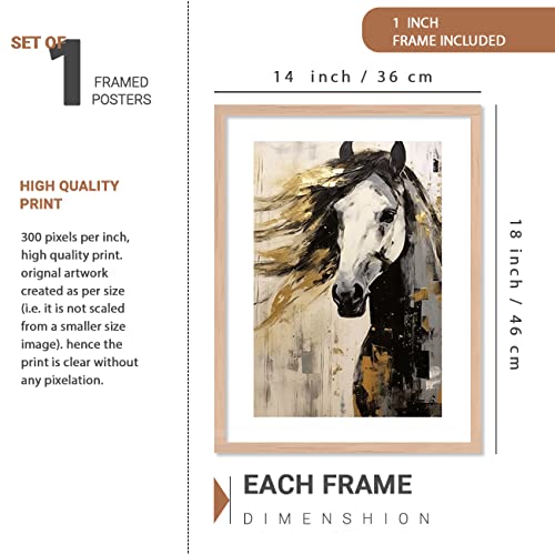 Image of kotart Aesthetic Modern Wall Decor Paintings with Frame for Home Decoration - Painting for Living Room Bedroom - Painting for Wall Decoration (14 x 18 inch) Set of 4 (Classic Wall Painting, 14)