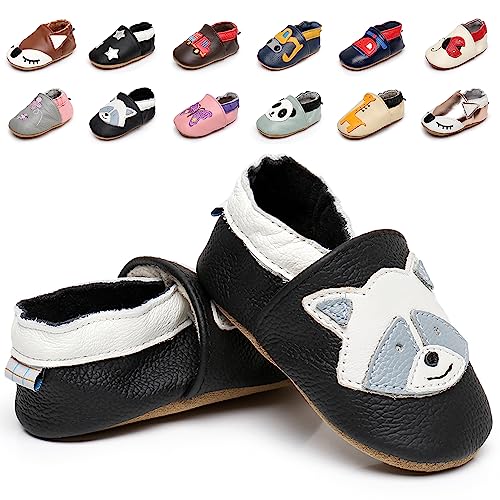 Krabbelschuhe Baby Weicher Leder Baby Lauflernschuhe Hausschuhe Kleinkind...