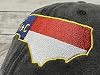 Shenbors Embroidered North Carolina State Flag Hat, Gifts for Men Women, NC Baseball Cap, Washed Black Adjustable Denim Snapback Trucker Hat #2