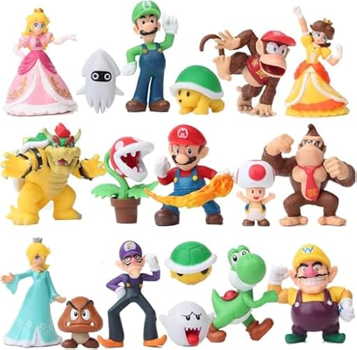 18 piezas decoración para tartas, decoración de cumpleaños, figuras de tartas, decoración de cupcakes, decoración de fiestas, dibujos animados de cumpleaños infantiles, adecuado para baby shower | Ya disponible en tu tienda friki favorita! En mundofriki.es!