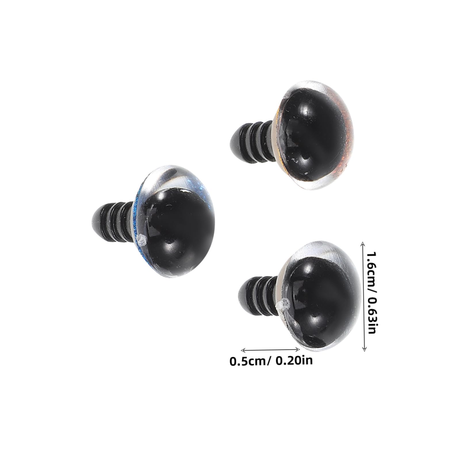 Gogogmee Diverse Colors Pcs Safety Eyes for Toys Crochet Plushies Craft Googly Eyes Easy Install for DIY Projects