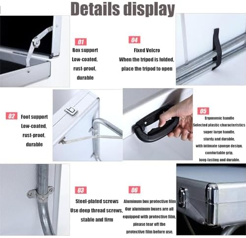 Foldable Aluminum Alloy Jewelry Display Suitcase - Necklace & Earring Organizer Case for Market Exhibits, Trade Shows & Craft Fairs (70x50 cm)