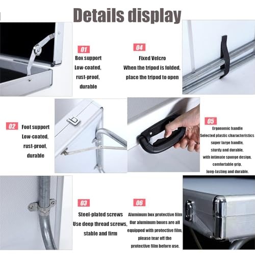 Prezentacja biżuterii, lekki, składany, aluminiowy organizer na wydarzenia, przenośne pudełko do przechowywania akcesoriów z łatwym transportem i eleganckim designem