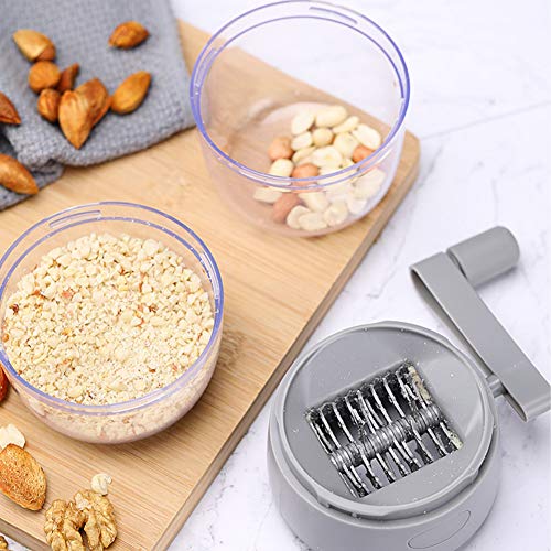 MJFUNTXY Nut Chopper,Manual Nut Grinder with Hand Crank,Hand Held Food Shredder Cutter for Different Nuts for Baking for Kitchen by MJFUNTXY - Image 4