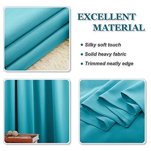 image for PONY DANCE Window Curtain Panels - Room Darkening Solid Grommet Top Th