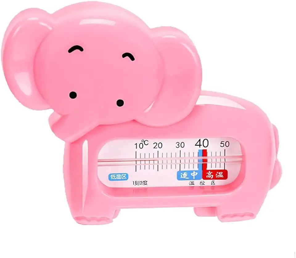 Termômetro de Banho para Bebê Digital - Monitor de Temperatura da Água Preciso - Formato Lúdico Elefante Rosa - Seguro, à Prova d'Água e Livre de Mercúrio
