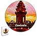 Cambogia Puzzle 195 pezzi animali di forma rotonda in legno per bambini puzzle per adulti souvenir regalo 16,5 × 16,5 pollici