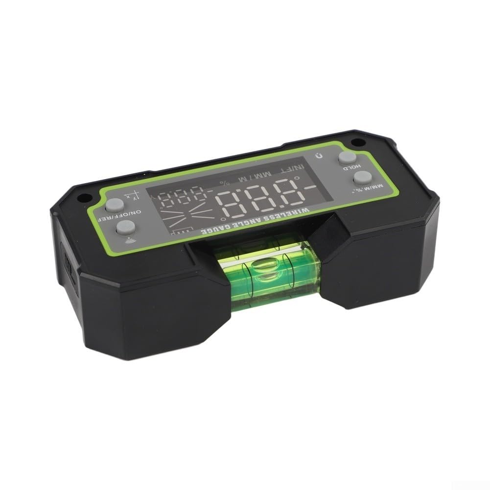 Caja de nivel digital inclinómetro de doble pantalla, imán fuerte, resolución de 0,1° para carpintería (DC170)