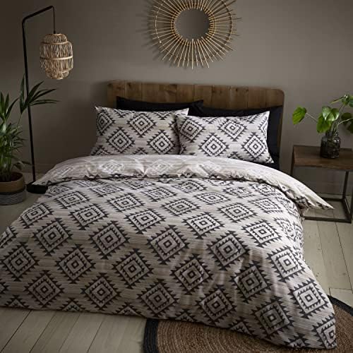 Catherine Lansfield Bedding Aztec Geo Double Duvet Cover Set with