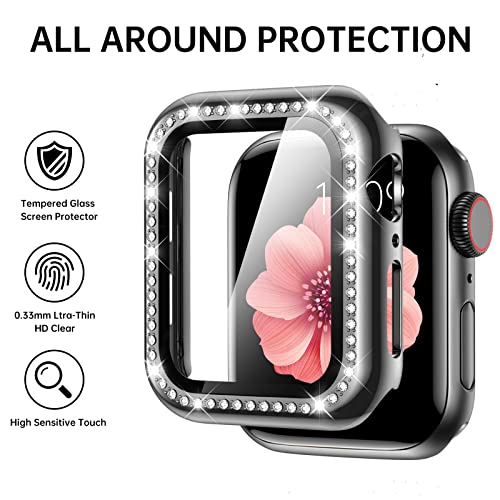 Image of Mesime Bling Jewelry Band Compatible with Apple Watch Bands for Women | Metal Band 46mm 45mm 44mm 42mm 41mm 40mm 38mm,Dressy Strap for iWatch Series 11 10 9 8 7 6 5 4 SE 3 2 1,Adjust without tools
