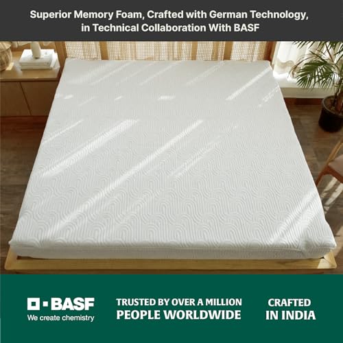 Image of The White Willow Adaptipur Orthopedic Memory Foam Activated Charcoal Mattress Topper 2 Inch Single Size 72x30x2 Inches-Off White