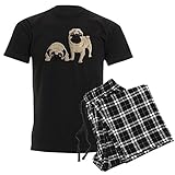 CafePress Pugs Men's Dark Pajamas Novelty Cotton Pajama Set, Comfortable PJ Sleepwear