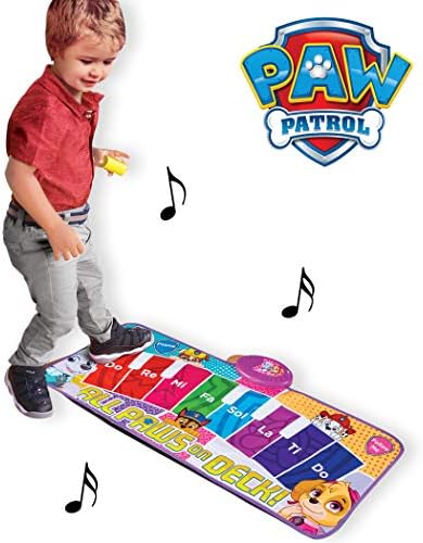 Sakar Paw Patrol Electronic Piano Music Mat TOY-15371 | Keyboard Piano Floor Mat for Kids, Light-Up Activity Mat, Dance Floor Rhythm Games, Educational Kids Music Playmat
