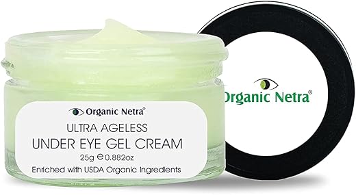 Organic Netra Ultra Ageless Under Eye Gel Cream | Enriched with Natural and Organic Ingredients with No Harmful Chemicals | Hydrates, Nourishes &…