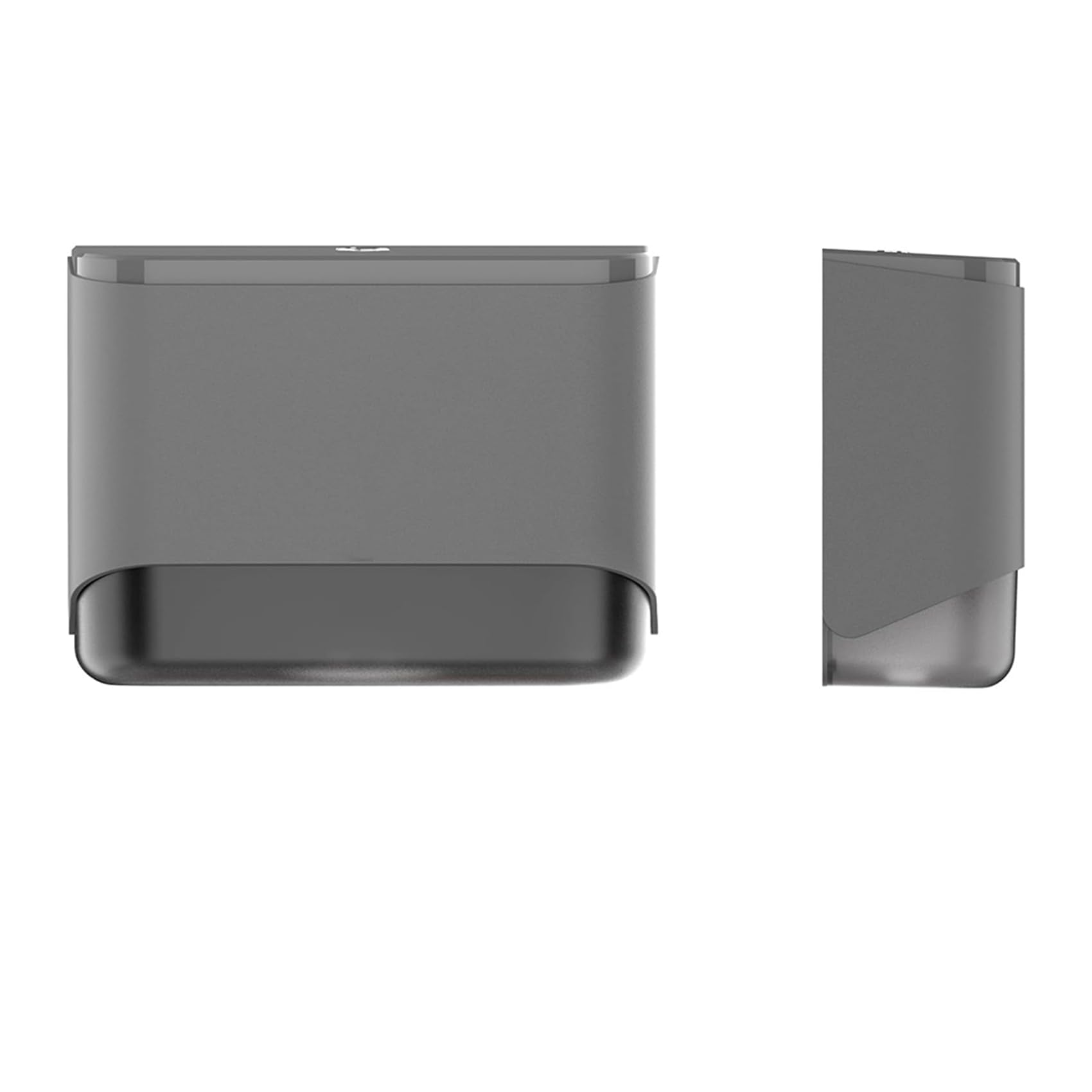 2X Distributore di Asciugamani di Carta Adesivo da Parete Multipiegato Tripiegato Distributore di Asciugamani di Carta Commerciale per Bagno Grigio