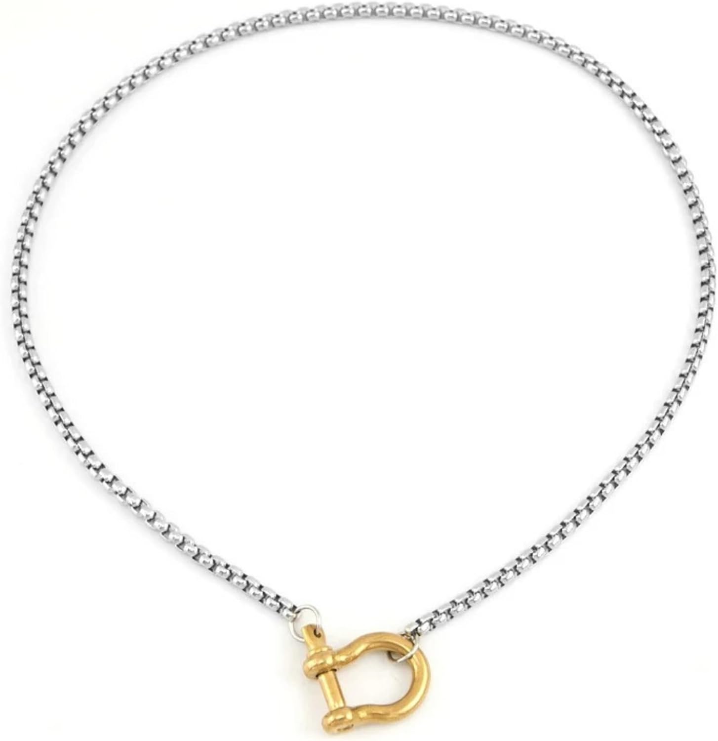 14k Yellow Gold Lucky Horseshoe Necklace For Women - 925 Sterling Silver Personality Animal Horseshoe Pendant Necklace Horse Jewelry For Men - Image 3