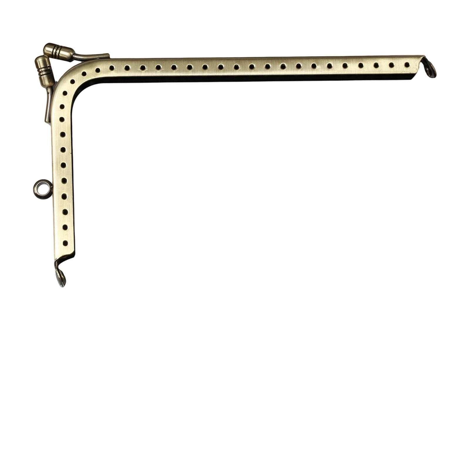 SNAPPSY 7 Shaped Metal Purse Frame Sturdy Retro Bag Sewing Kiss Lock Clasp Bag Frame 14.5cm-image-49