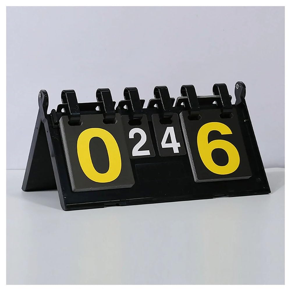 GTHTUHFD Flip Scoreboard, Tabletop Flipper Football Flip Score Keeper For Basketball Ping Pong Triangular Base Design Waterproof