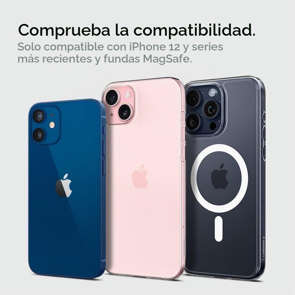 Spigen OneTap Pro 3 15W Soporte de Cargador Inalámbrico rápido para Coche Salpicadero diseñado para Magsafe, [Certificado por Módulo MFM], para Modelos iPhone 16, 15, 14, 13, 12