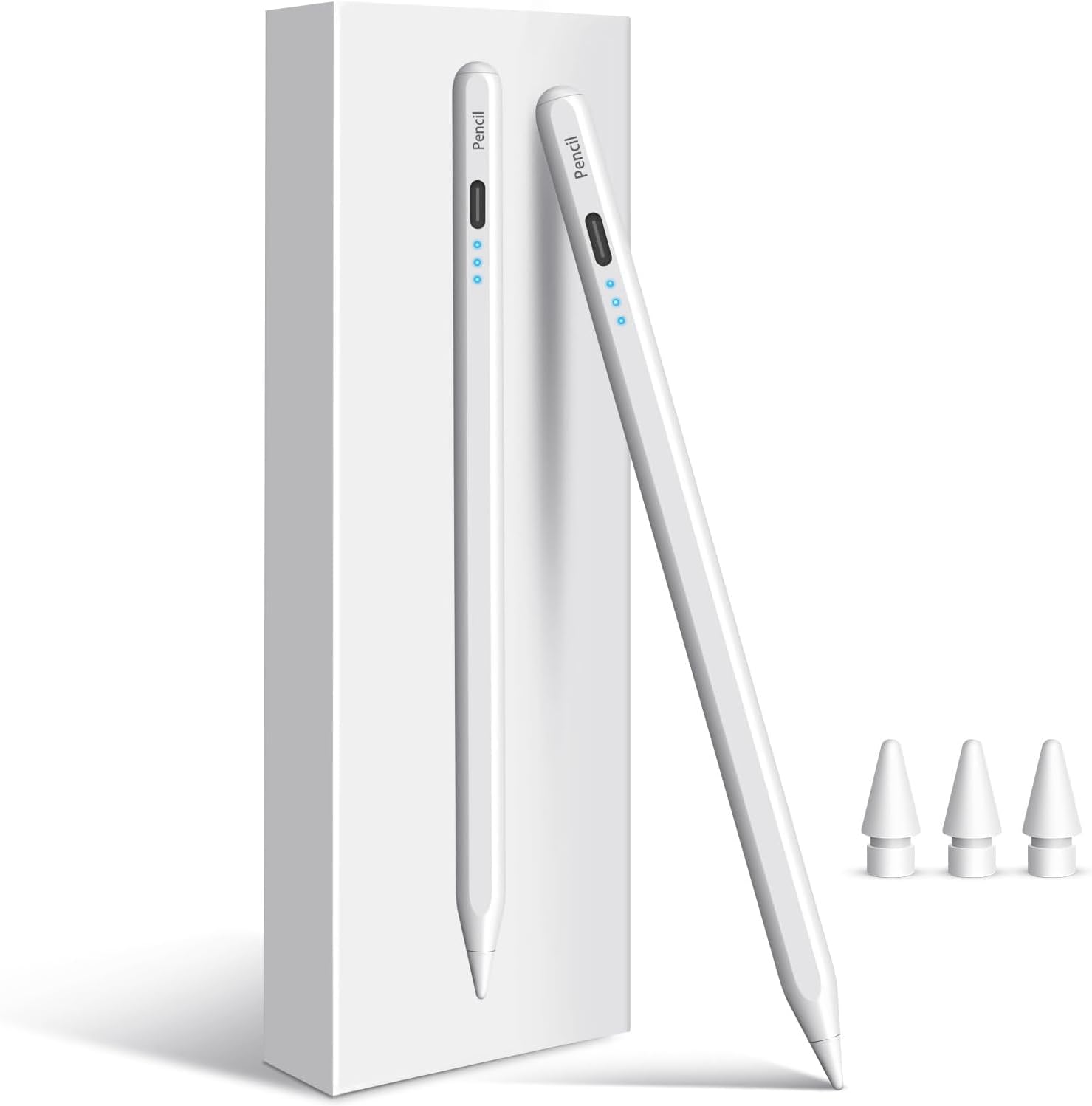 iPad Pencil 9th&10th Generation, 10 Mins Fast Charge Stylus Pen for Apple Pencil 1st/2nd 6/7/8/9/10, Pro 11" and 12.9", Air 3/4/5, mini 5/6 with Palm Rejection, Tilt Sensitivity