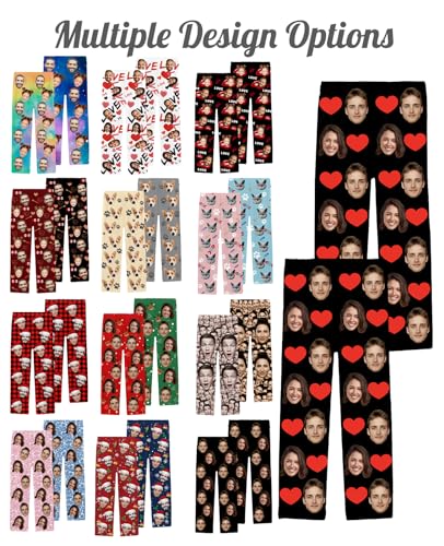 Custom Pajama Pants with Photo Face Personalized Pet Picture Pj Bottoms for Men Women Family Christmas Gifts2