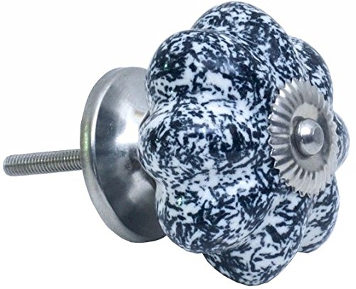 IntradeGlobal Black & White ceramic knob s/4