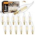 IINVGOOD Dimmable LED Candelabra Bulbs 40 Watt Equivalent, 2700K Soft Warm White Chandelier Light Bulbs, 4W 460 Lumens Flame Tip Candle Light Bulbs, E12 Base Bulbs, 90+CRI, 12 Packs