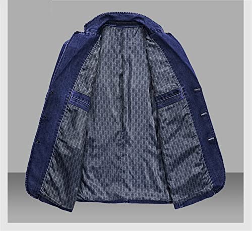 Homens Denim Blazer Casaco Masculino Casaco Outono Primavera Slim Algodão Casual Terno Casacos Casac