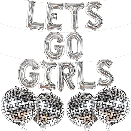 15 Pcs Lets Go Girls Balloons Set - 22 Inch | Bachelorette Balloons Last Disco Bachelorette Party Decorations | Disco balloons disco Party Decorations | Lets Go Girls Party Decor KatchOn