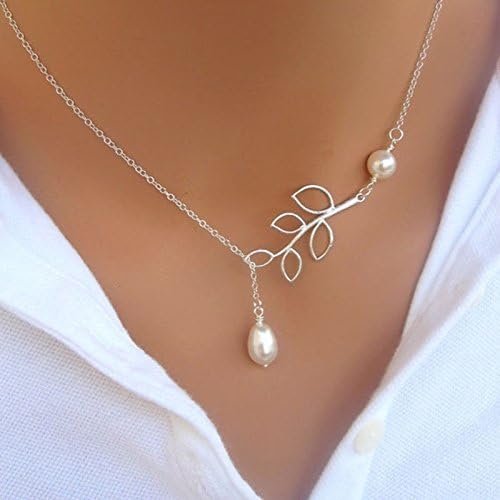 Zittop Fashion Women Necklaces Sexy Charm Leaves Sweater Chain Pearl Pendant Neck Necklaces Jewelry for Girl