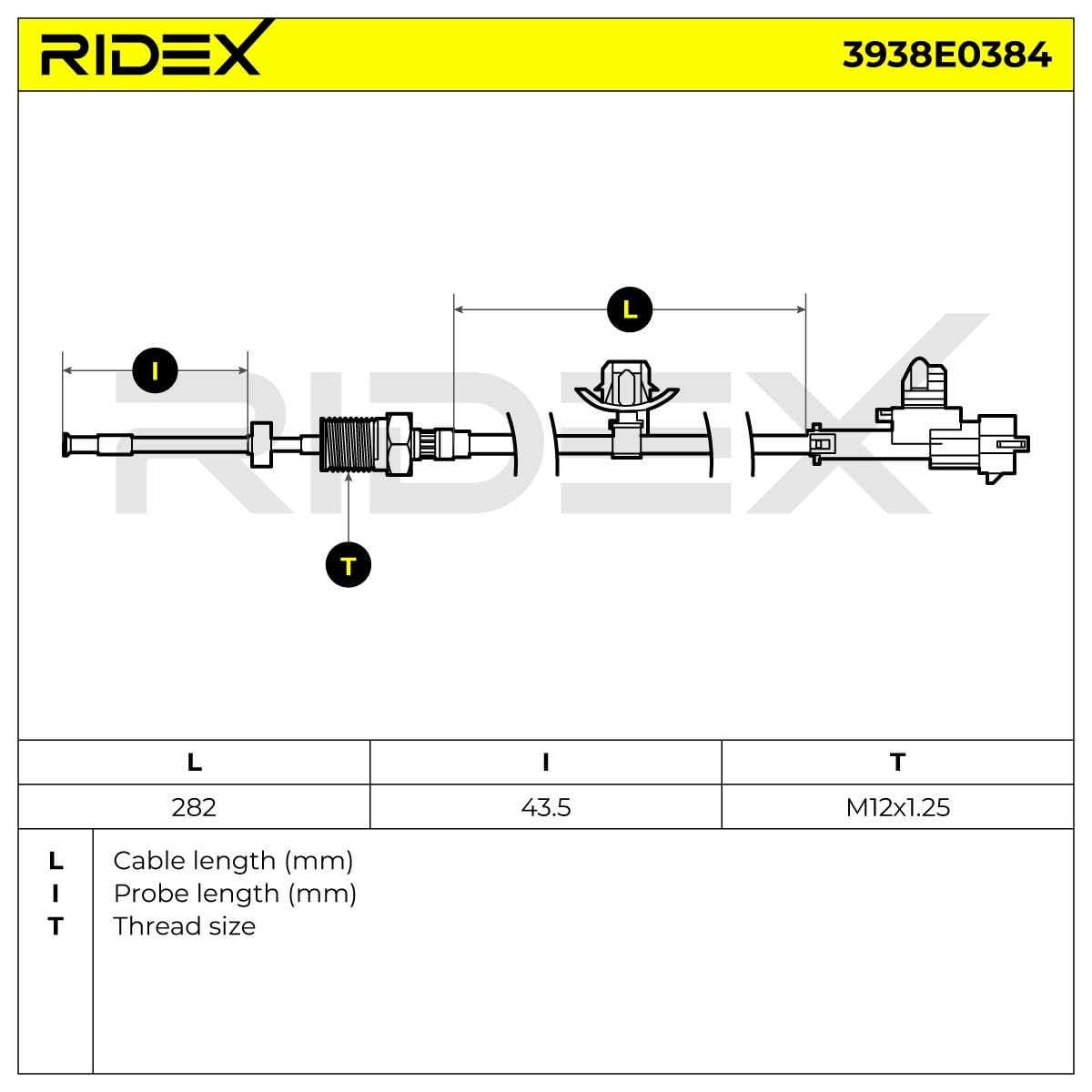 RIDEX 3938E0384 Sensore Temperatura gas scarico Compatibilità con HYUNDAI Tucson TL, TLE