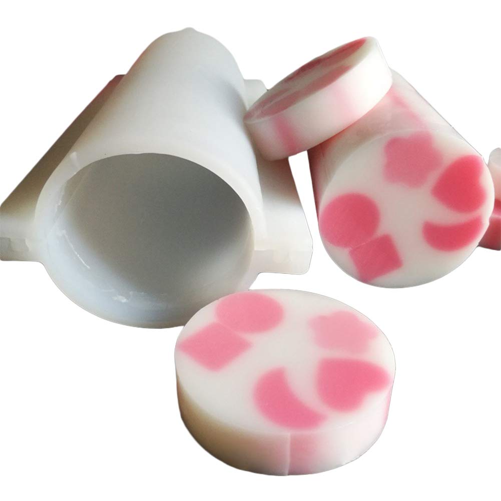 Giuneuow Silicone Savon Moule 1000 ML Main Arrondie Moule A Savon Modèle De Tube Moule En Silicone A Long Cylindre Processus De Savon Forme A La Main Savon Moule