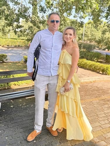 Halter Tiered Chiffon Bridesmaid Dresses Long 2025 Ruffle Formal Evening Dresses VS2554