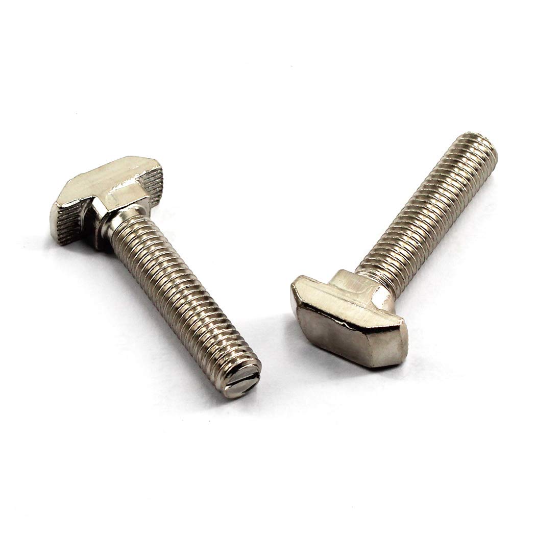 M6x25 T Slot Bolt Carbon Steel Hammer Head Bolt for 3030 Series T Slot Aluminum Extrusion European Standard (30 Pieces)