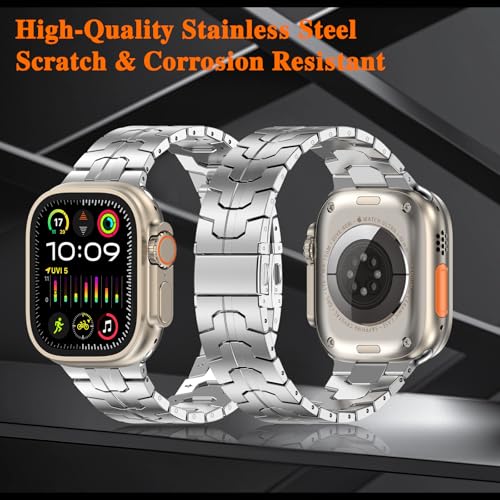 Image of MioHHR Stainless Steel Bands for Apple Watch 49 /46 /45 /44 /42mm(Series 3 /2 /1)