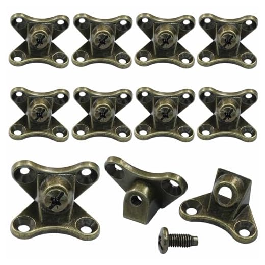 Kemcatui Bronze Butterfly Corner Brackets (10 Pack) - Detachable 2-Piece Right Angle Brace, Zinc Alloy Decorative Shelf Bracket for Wood Furniture, Cabinet & Bookcase Reinforcement, 3mm Thick